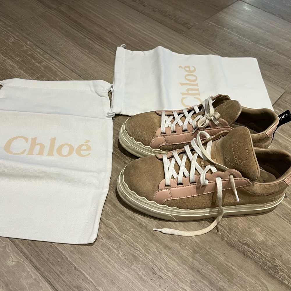 Chloe Tan and Pink Women's Sneakers